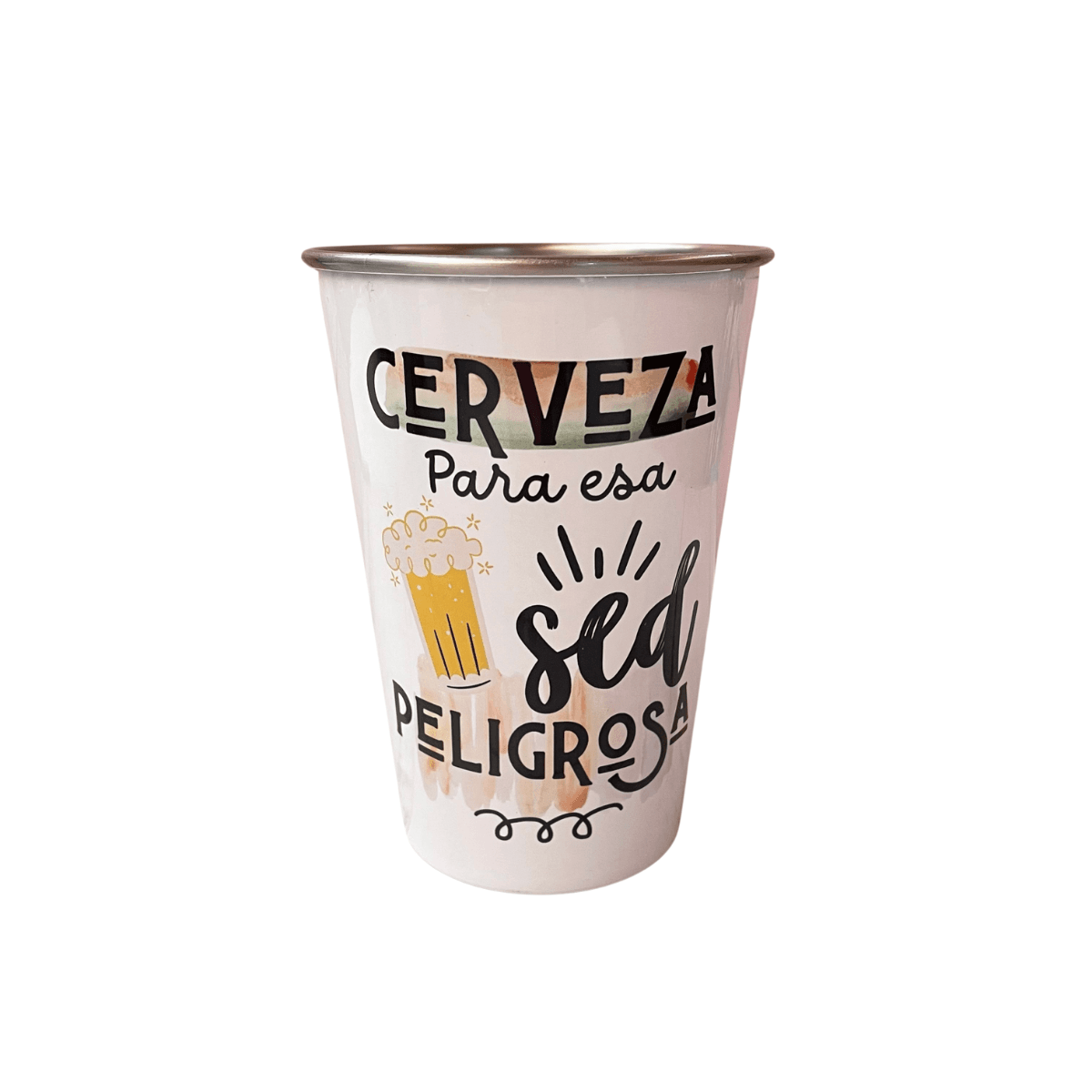 Vaso Cervecero De Acero Inoxidable Cc Frase Mod Agatha Market