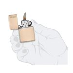 Encendedor Zippo Flat Sand Logo Beige ZP49453ZL Agathamarket.cl 3