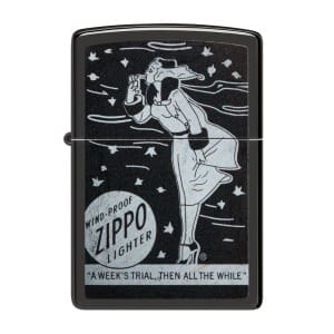 Encendedor Zippo Windproof Design Negro ZP48456 Agathamarket.cl