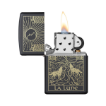 Encendedor Zippo Wolf Tarot Card Design Negro ZP218.MP402654 Agathamarket.cl 2