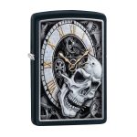 Encendedor Zippo Skull Clock Design Negro ZP29854 Agathamarket.cl 3