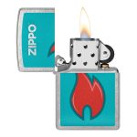 Encendedor Zippo Flame Design Azul Rojo ZP48495 Agathamarket.cl 2