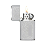 Encendedor Zippo Slim Chrome Venetian Plateado ZP1652 Agathamarket.cl 2