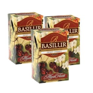 Pack Te Basilur 3 Cajas Sweet Cherry de 25 Bolsas c/u Agathamarket.cl