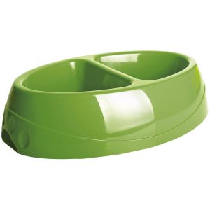 Plato Plastico Doble Para Mascotas Verde 1 Lt Pets And Fr. Agathamarket.cl