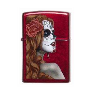 Encendedor Zippo Day Of Dead Girl Rojo ZP28830 Agathamarket.cl