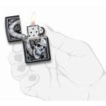 Encendedor Zippo Skull Clock Design Negro ZP29854 Agathamarket.cl 5