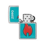 Encendedor Zippo Flame Design Azul Rojo ZP48495 Agathamarket.cl 4