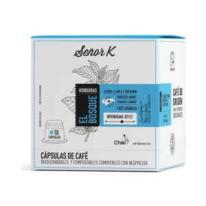 Cápsulas Nespresso Honduras El bosque x10 Café Señor K Agathamarket.cl