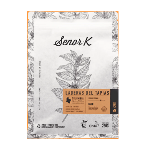 Café de Colombia Laderas del Tapias 250gr Molido Señor K Agathamarket.cl