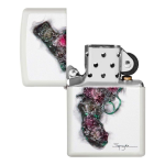 Encendedor Zippo Spazuk Flower Gun Design Blanco ZP29894 Agathamarket.cl 4