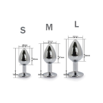 Plug Anal Dilatador Silicona Corazon Negro Set de 3 Medidas Agathamarket.cl 2
