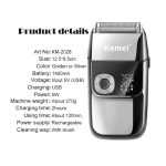 Máquina Rasuradora Shaver Recargable Kemei Km-2028 Plateada Agathamarket.cl 3