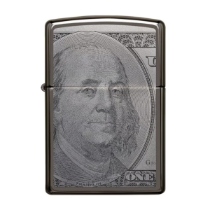Encendedor Zippo Currency Dolar Design Plateado ZP49025 Agathamarket.cl