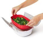 Bowl Plastico Vaporizador De Microondas Color Naranja Agathamarket.cl 3