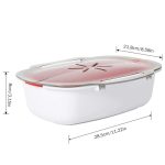 Bowl Plastico Vaporizador De Microondas Color Naranja Agathamarket.cl 4