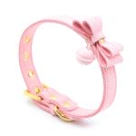 Collar Gargantilla Choker Con Cascabel Eco Cuero Rosa Agathamarket.cl 3