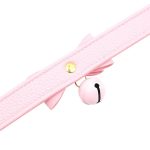 Collar Gargantilla Choker Con Cascabel Eco Cuero Rosa Agathamarket.cl 2