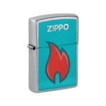 Encendedor Zippo Flame Design Azul Rojo ZP48495 Agathamarket.cl 3