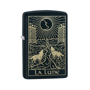 Encendedor Zippo Wolf Tarot Card Design Negro ZP218.MP402654 Agathamarket.cl