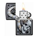 Encendedor Zippo Skull Clock Design Negro ZP29854 Agathamarket.cl 2