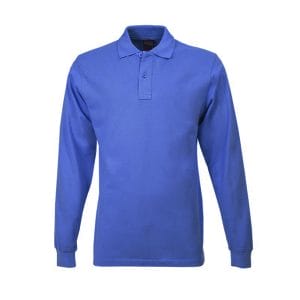 Polera Pique Lisa Manga Larga Color Azul Sangiovanni – S Agathamarket.cl